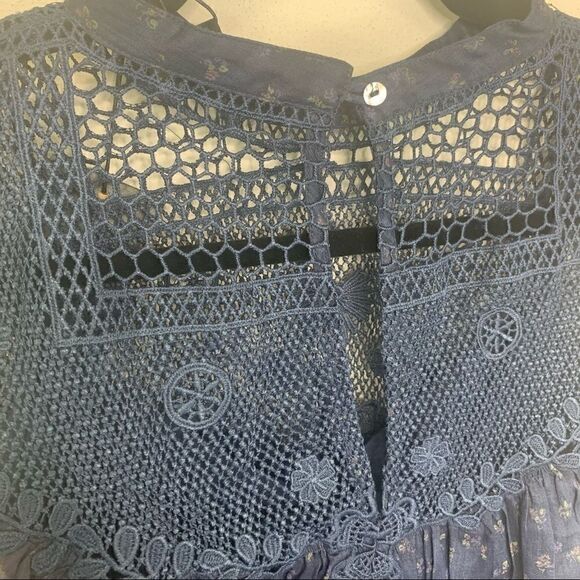 FRYE navy blue yoke dress size XS NWT (E1) - Picture 8 of 9